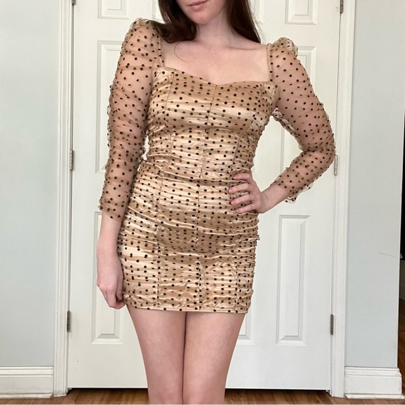 DO+BE ruched Polka Dot Dress - Picture 2 of 7